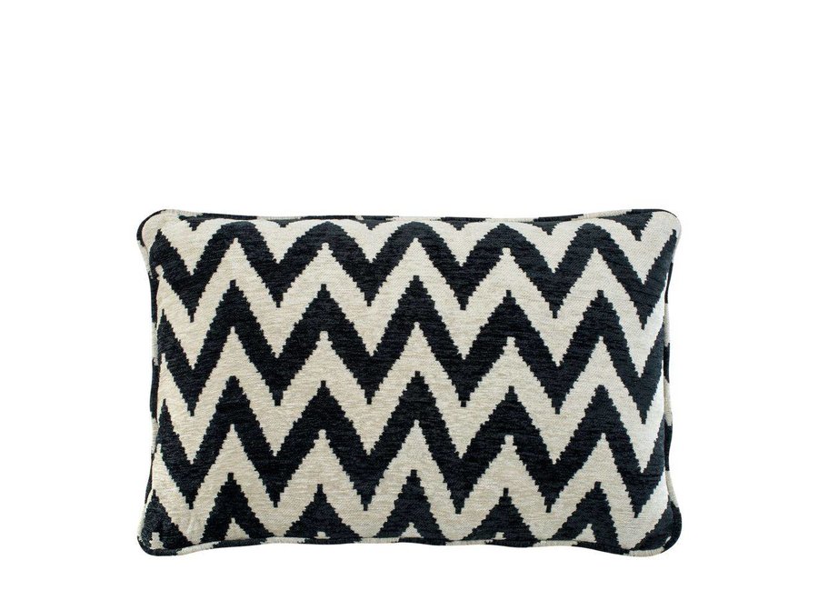 Zierkissen Chevron Schwarz 40 x 60 cm