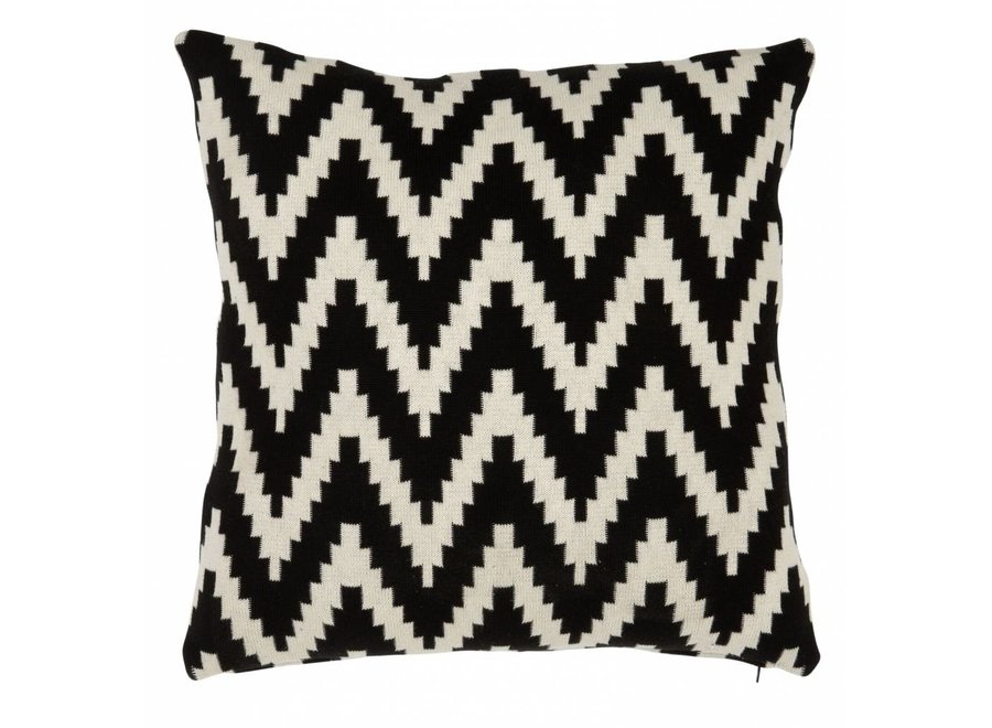 Kussen Chevron Black 50 cm