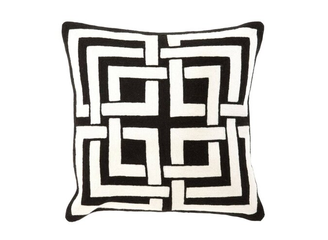 Cushion 'Bliss' Black & Grey - Wilhelmina Designs