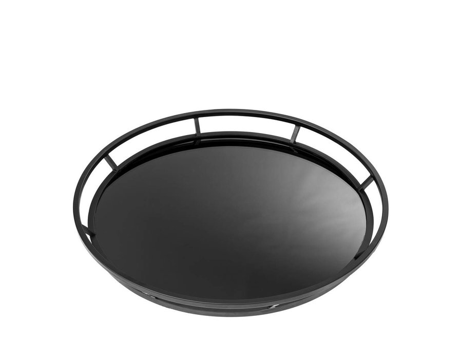 Rundes Serviertablett "Gaia" 52 cm Farbe schwarz