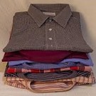 Bluse waschen handgebügelt und gefaltet