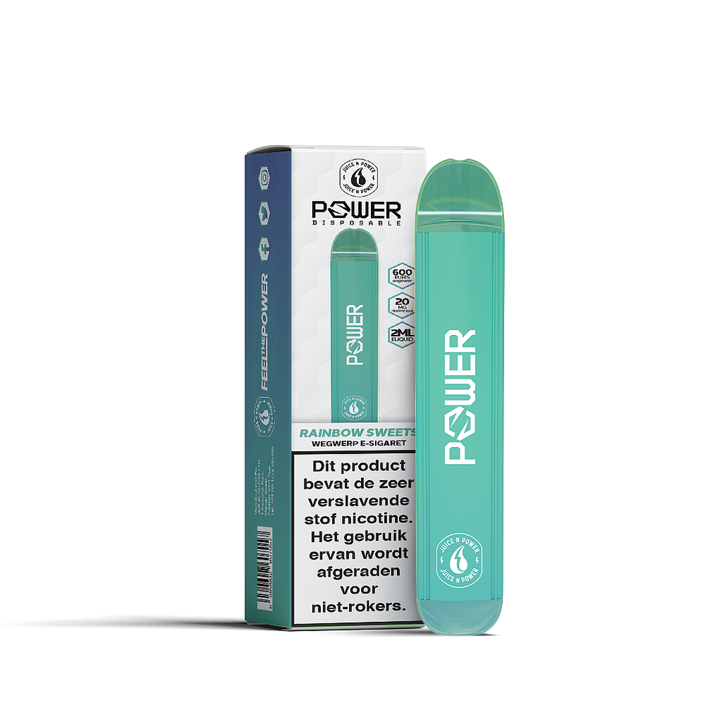 Juice N Power Disposable Vape Device Rainbow Sweets MrJoy