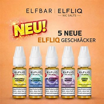 Elfl iq 5 neue Geschmacksrichtungen jetzt verfügbar