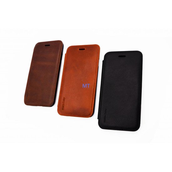 MT Natural Leather Book Case I-Phone 7 Plus/8 Plus