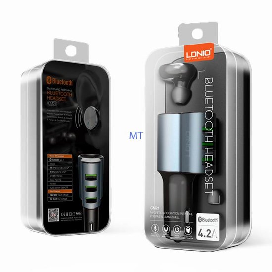 LDNIO Ldnio CM21 Bluetooth Headset & Car Charger