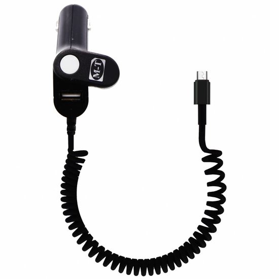 M-T Fast Car Charger With USB For Micro