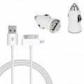 2 In 1 USB Power Car Adapter For I-Phone 4S