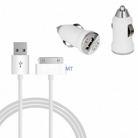 2 In 1 USB Power Car Adapter For I-Phone 4S