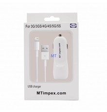 MT 2 in 1 Dual USB Car Charger Lightning