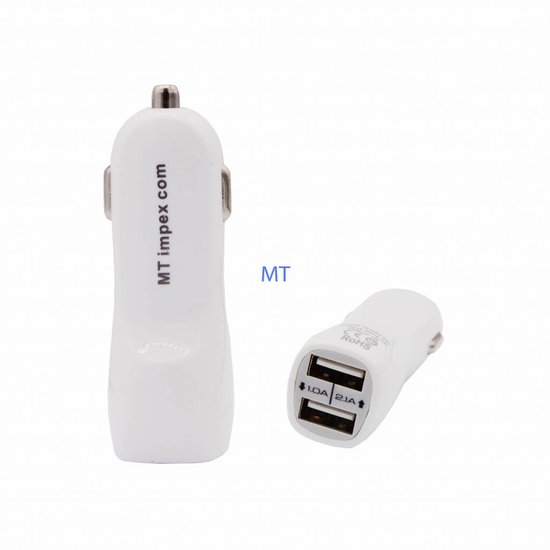 MT 2 in 1 Dual USB Car Charger Lightning