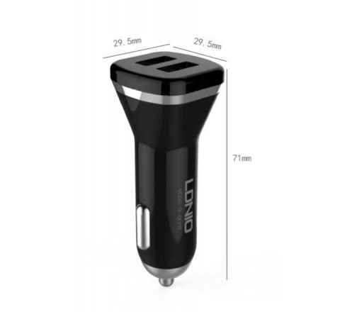 LDNIO DL-219 Dual USB Car Charger Micro 2.1A, foto 2 van 2