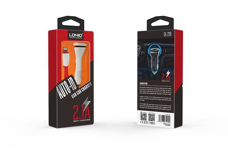 LDNIO DL-219 Dual USB Car Charger Micro 2.1A