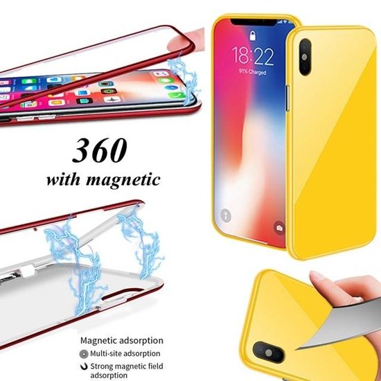 360 Magnet Strong Case For I-Phone XS MAX 6.5 & Glass
