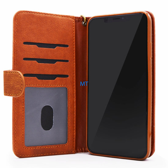 2 in 1 Leather Pelle Wallet Case For I-Phone XS MAX