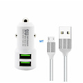 Green On Double USB Micro 3.6A Car Charger C309