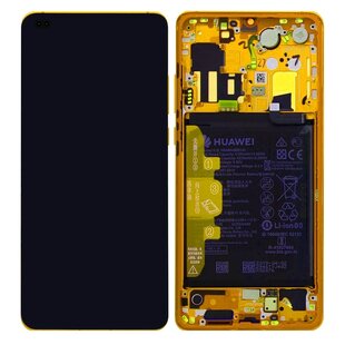 LCD With Frame Huawei incl Battery P40 Gold 02353MFV Service Pack