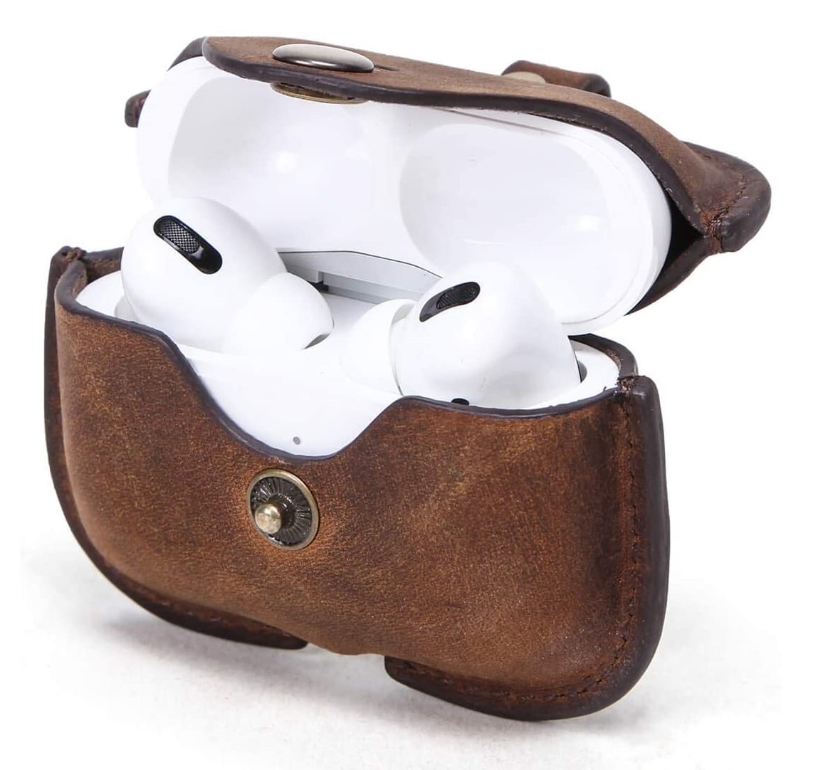 Airpods Pro square leather case, foto 4 van 4