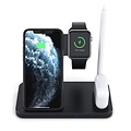 4 in 1 Wireless Fast Charger Smartphone & Watch & Headset Black