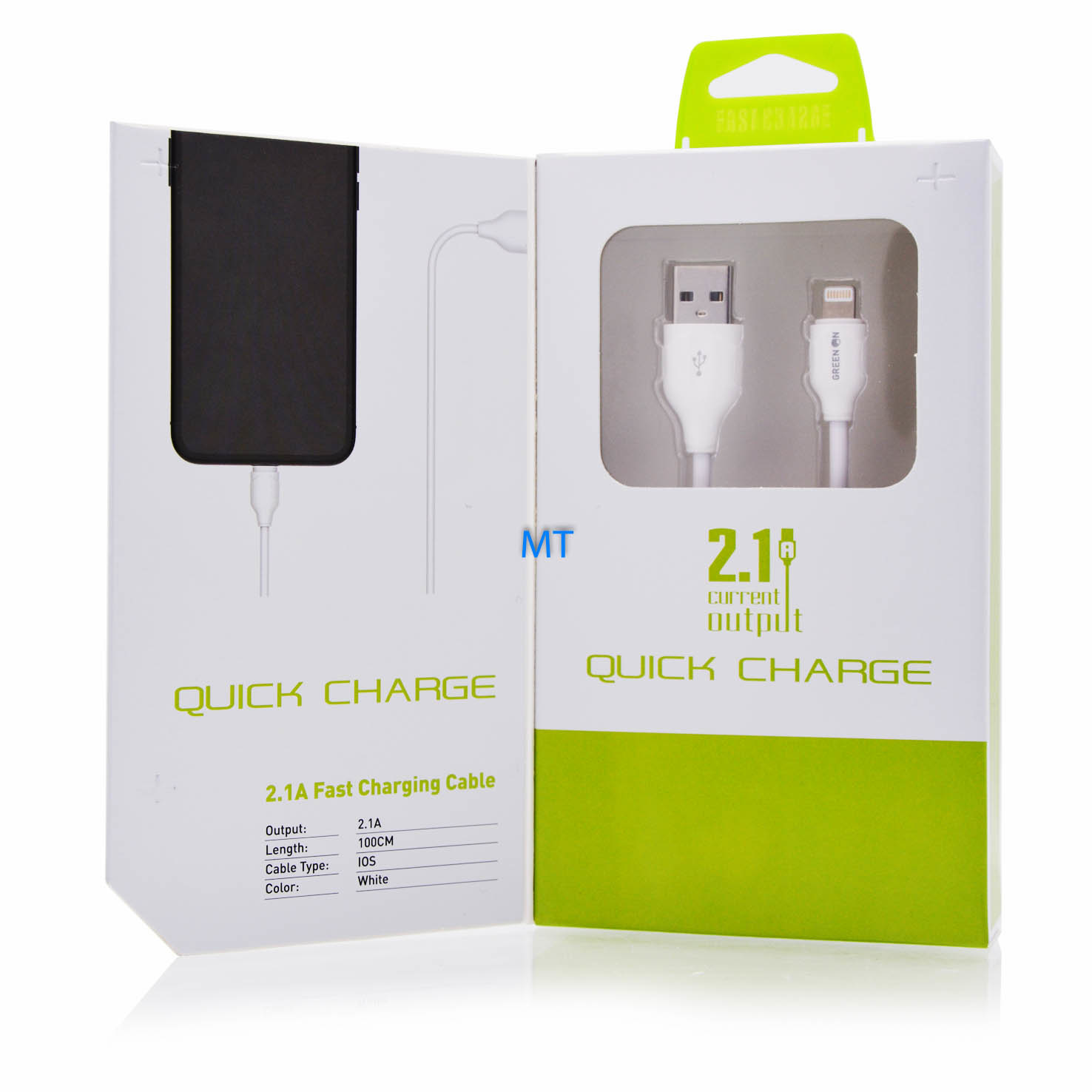 GREEN ON Fast Lightning Cable LS371 1M, foto 2 van 4