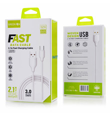 Green On Fast Lightning Cable LS373 3M