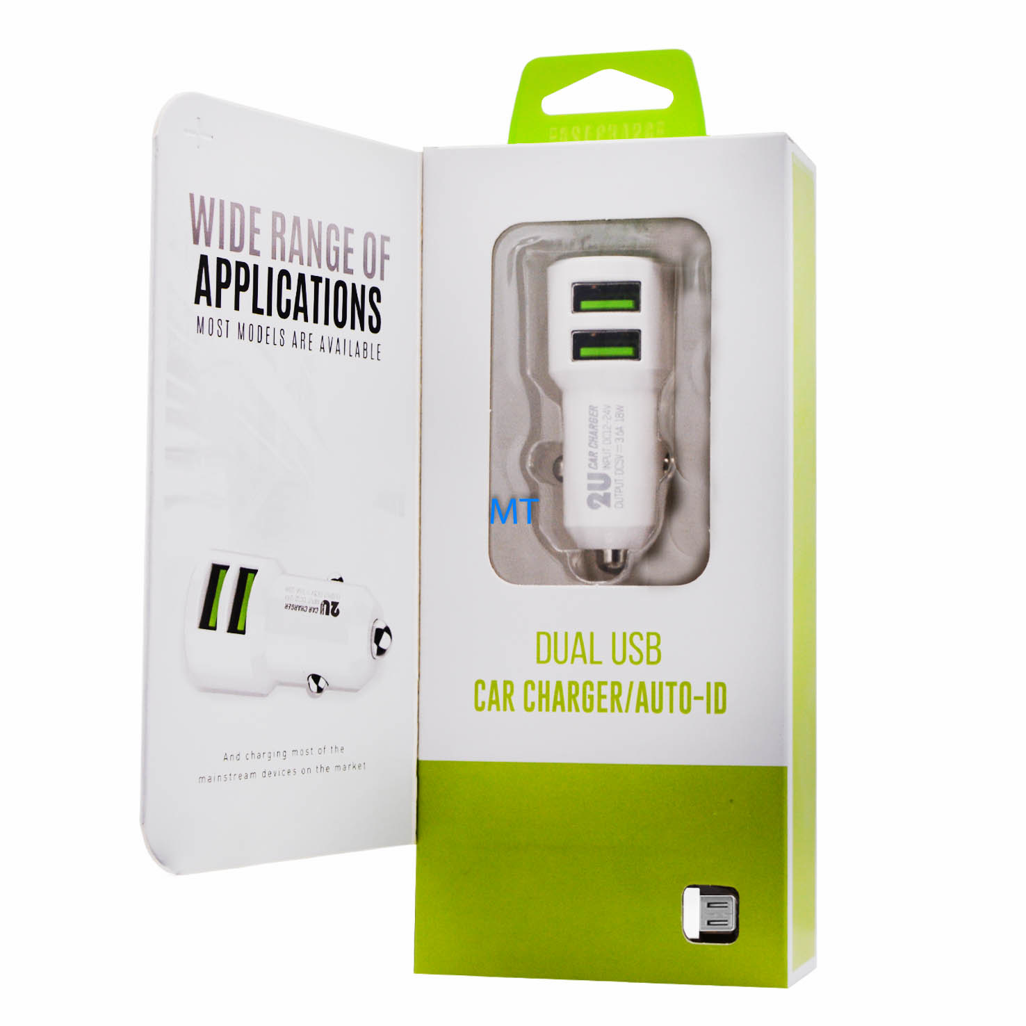 Green On Double USB Micro 3.6A Car Charger C309, foto 2 van 6
