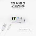 Green On Double USB Lightning 3.6A Car Charger C309