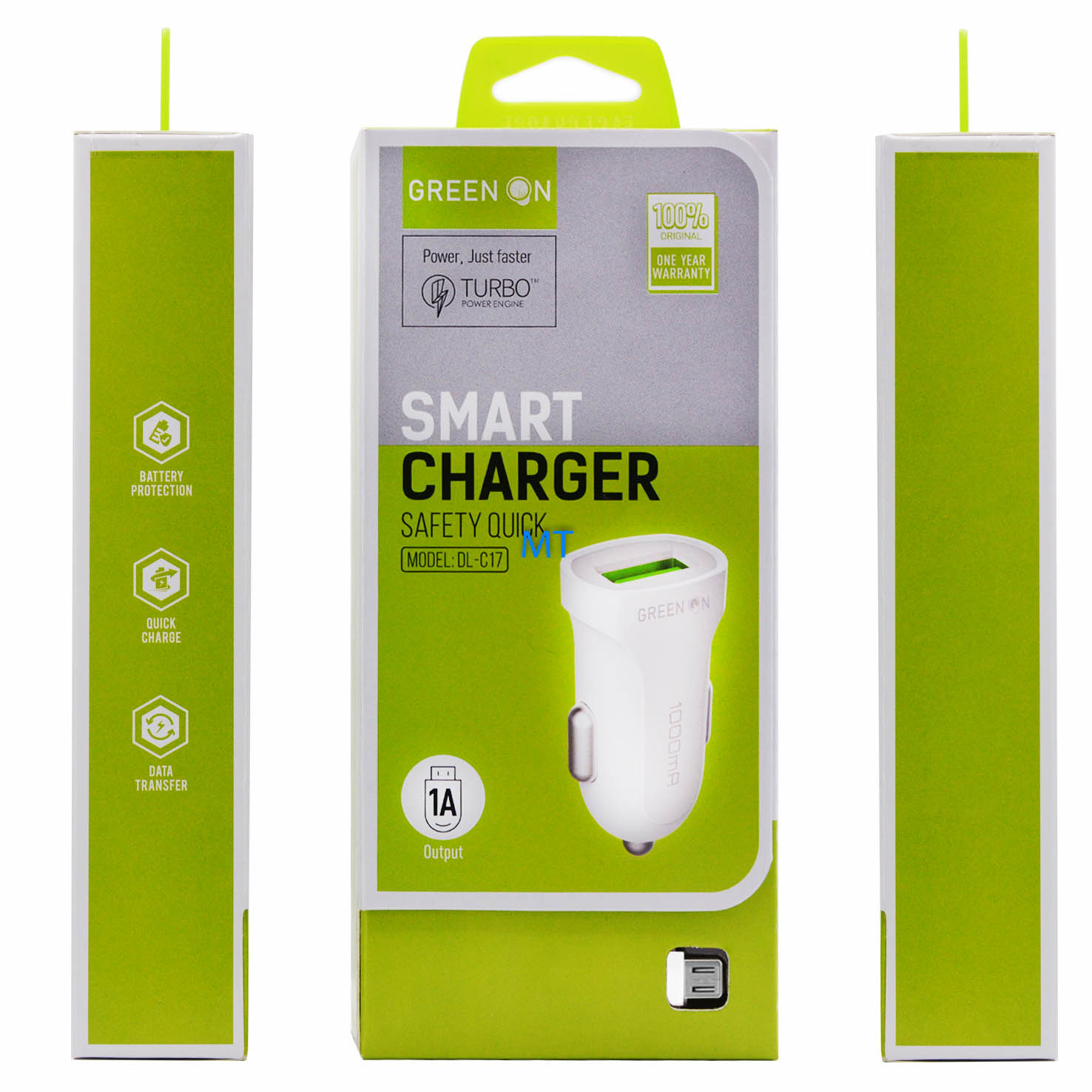 Green On Smart USB Micro Car Charger (DL-C17), foto 5 van 5