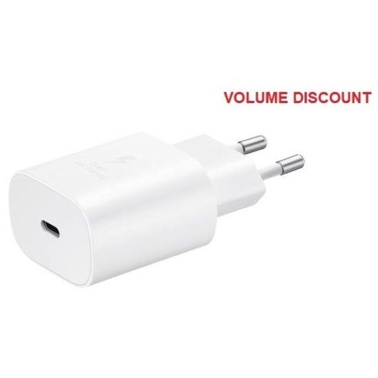 USB-C Samsung 25W Fast Charger 3.0A White EP-TA800  BULK