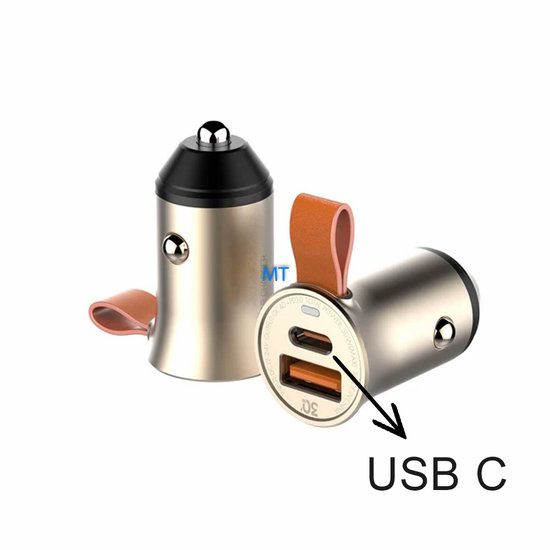 GREEN ON USB & USB-C Fast Car Charger C509Q
