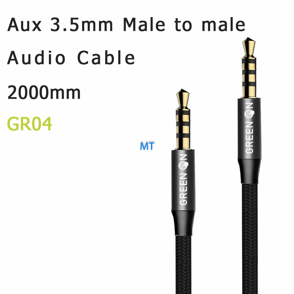 GREEN ON 3.5mm Aux Cable GR04 2M, foto 4 van 5