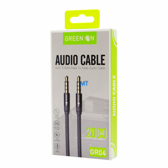 GREEN ON 3.5mm Aux Cable GR04 2M