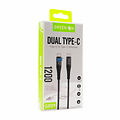 GREEN ON Dual Cable USB-C To USB-C 60W 1.2M GR09