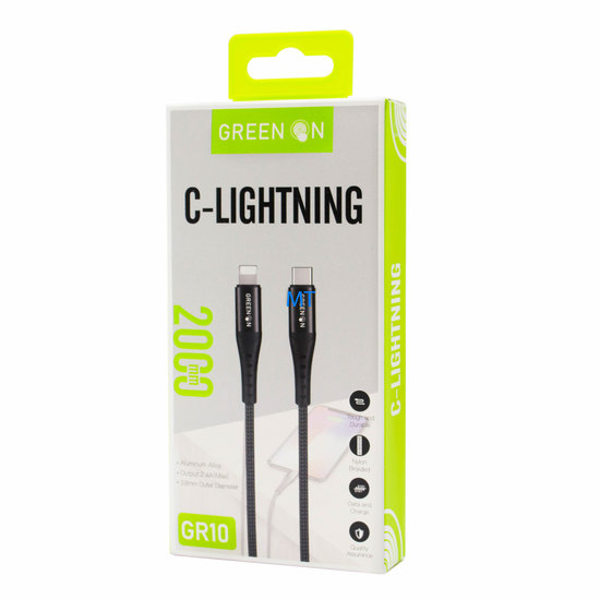 GREEN ON Cable USB-C To USB Lightning 2M GR10