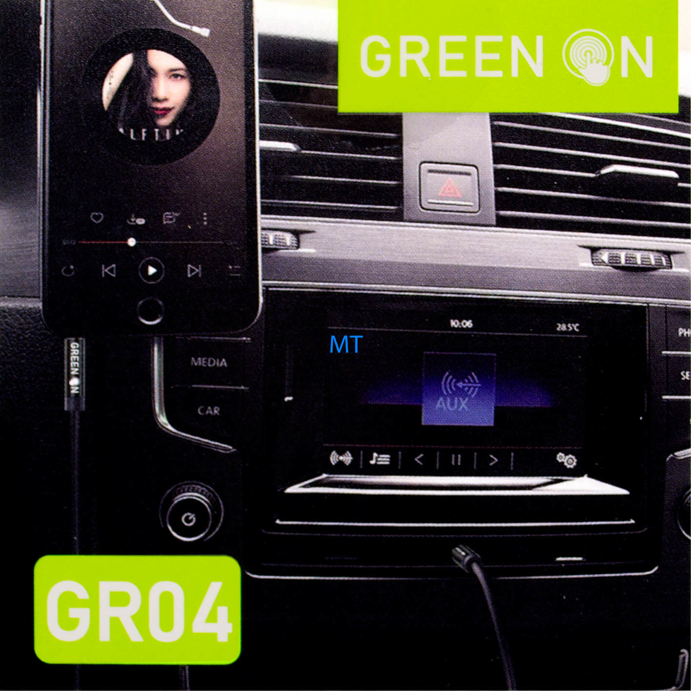 GREEN ON 3.5mm Aux Cable GR04 2M, foto 5 van 5