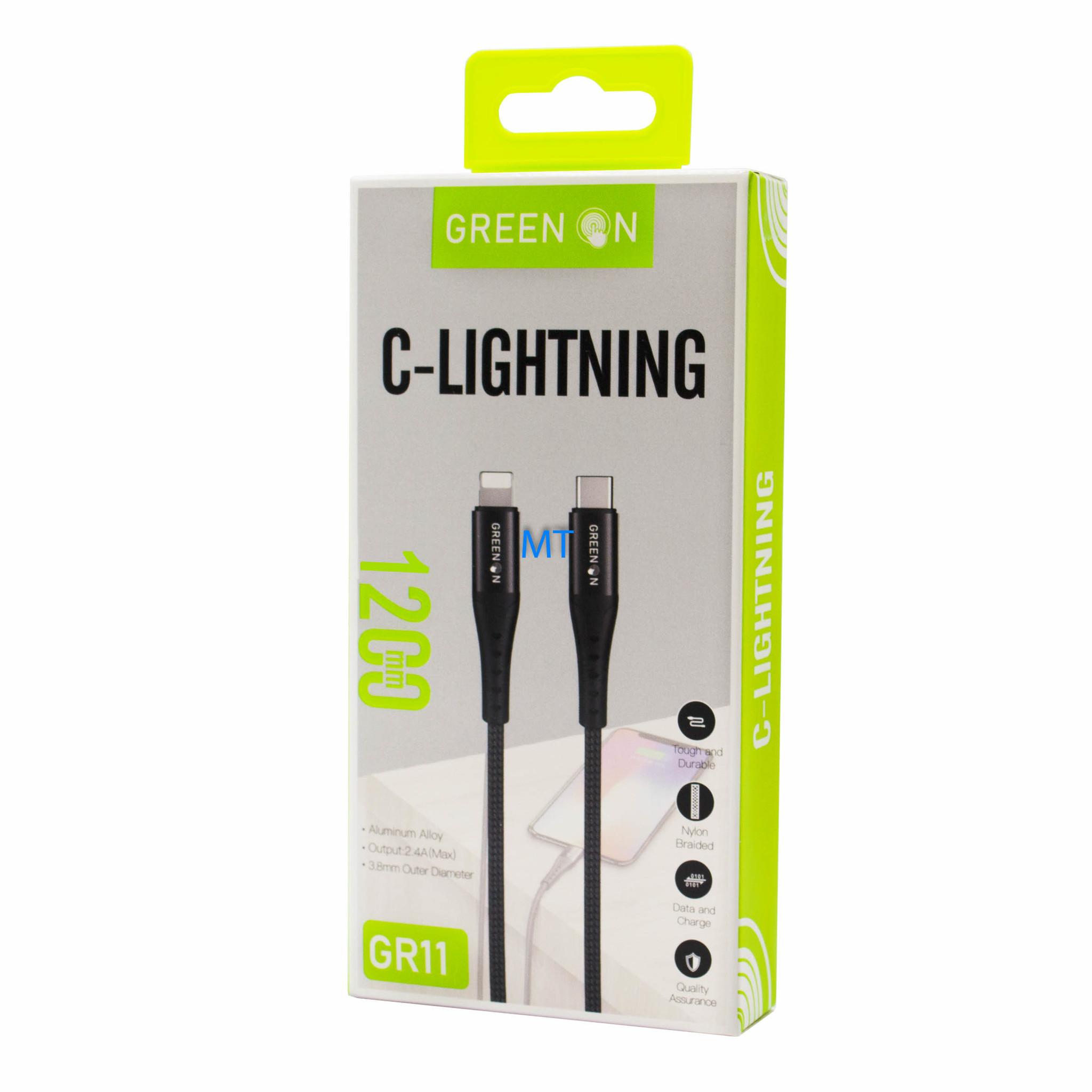 GREEN ON Cable USB-C To USB Lightning 1.2M GR11, foto 4 van 6