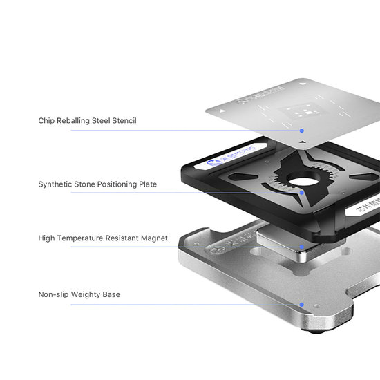 Mijing Z21 CPU Reballing Platform With Stencil (8 in 1 Kit For A8-A14)