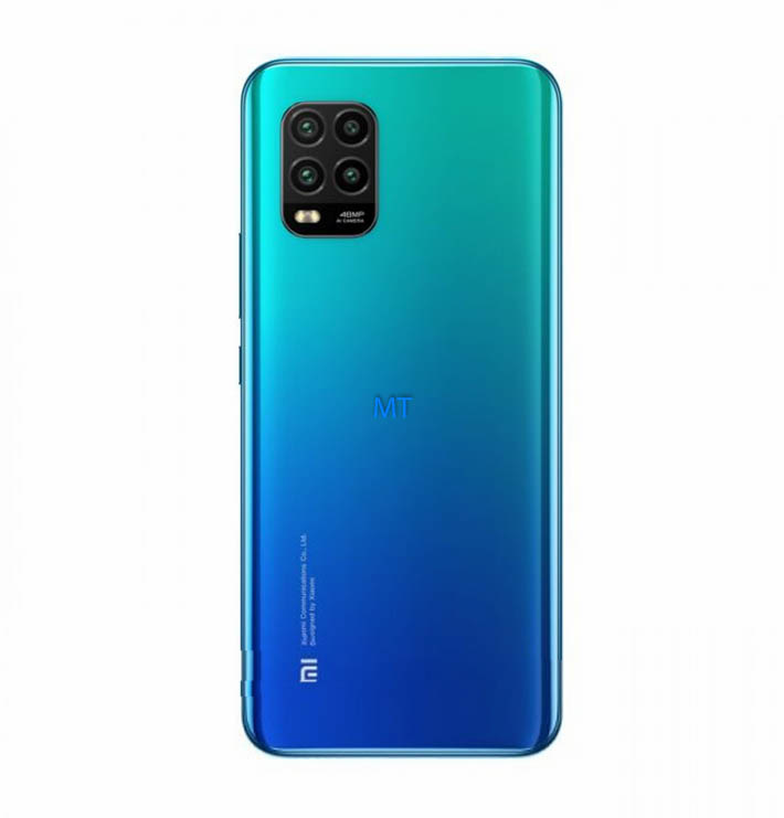 Back Cover Xiaomi Mi 10 Lite 5G Blue Service Pack, foto 2 van 2