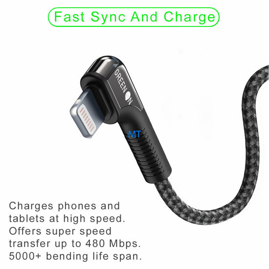 GREEN ON Lightning Game Cable 1.2M GR20