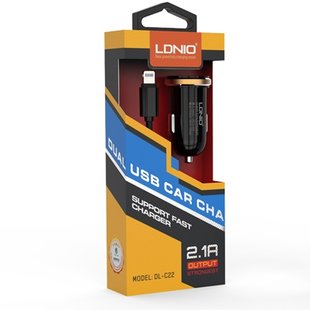 LDNIO DL-C22 Lightning Car Charger 2.1A 10.5W