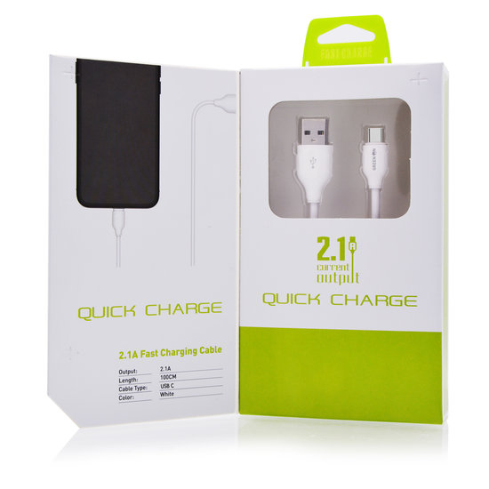 GREEN ON TABLE DISPLAY  25X FAST USB CABLE 1M / 2M / 3M LIGHTNING / USB C / USB C- USB C / USB C - Lightning