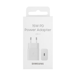 Samsung PD Power Adapter EP-T1510NWEGEU USB-C 15W No Cable White Service Pack