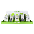 GREEN ON TABLE DISPLAY 25X ITEMS /USB CABLE/DUAL CAR CHARGER/HOLDER/AUX CABLE/AUDIO CONVERTER