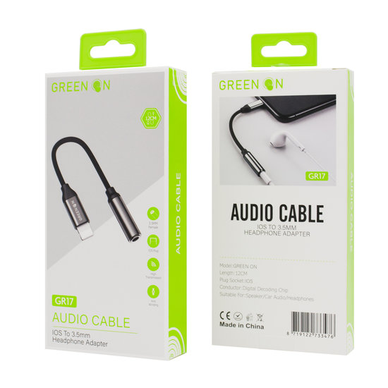GREEN ON Display 40X ITEMS /USB CABLE/DUAL CAR CHARGER/HOLDER/AUX CABLE/AUDIO CONVERTER