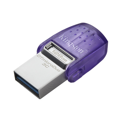 DataTraveler microDuo 3C 128GB USB3.2 200MB/s USB-A Type-C Kingston, foto 2 van 4