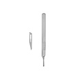 Stainless Steel Scalpel Handle With 10Pcs Blade
