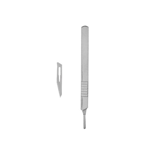 Stainless Steel Scalpel Handle With 10Pcs Blade