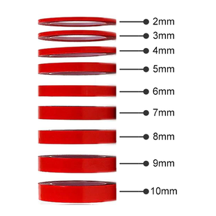 10mm Double Sided Adhesive Tape - Red/Transparent S+