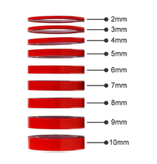 7mm Double Sided Adhesive Tape - Red/Transparent S+