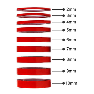 6mm Double Sided Adhesive Tape - Red/Transparent S+