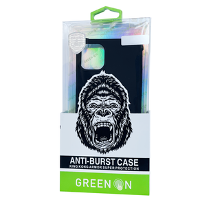 GREEN ON Black Silicone Anti Burst Case For IPhone XR